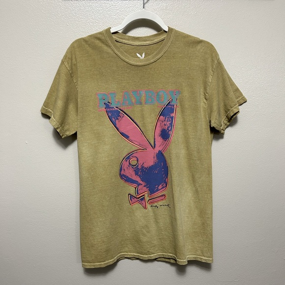 Urban Outfitters Playboy X Andy Warhol Logo Tee NWOT - Picture 2 of 3